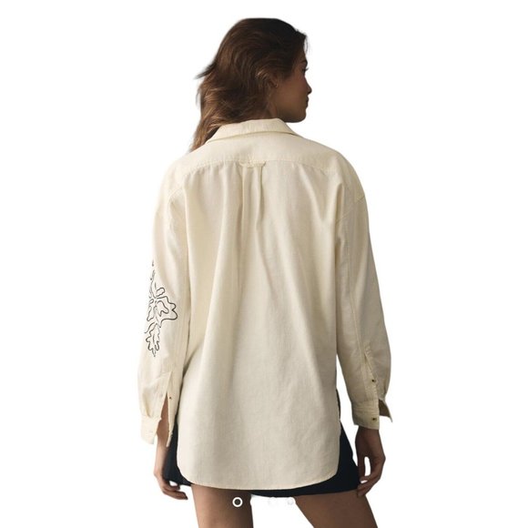 Anthropologie Cream and Black Blouse - Picture 5 of 11